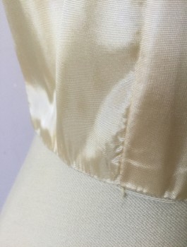 N/L, Beige, Wool, Nylon, Solid, Nylon Bodice/Top Half, Sleeveless, Scoop Neck, Bottom is Beige Wool, A-Line, Knee Length, Center Back Zipper, **With Matching Wool Belt with Gold Circular Buckle