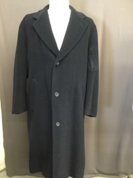 HUGO BOSS, Navy Blue, Wool, Solid, Notched Lapel, Single Breasted,