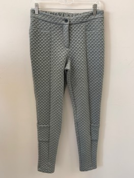 Womens, Sci-Fi/Fantasy Pants, NO LABEL, Gray, Polyester, Cotton, Solid, 28/30, F.F, Quilted Detail, Zip Front, Elastic Waist Band, Made To Order,