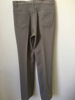LEVI'S , Taupe, Polyester, Solid, Polyester Ribbed Twill, Light Gray Topstitching, Flat Front, 4 Pockets, Zip Fly, Straight Leg,