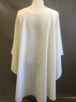 Unisex, Chasuble, BEAM VEST, Ivory White, Green, Gold, Polyester, Floral, N/S, Pullover, Lily Machine Embroidery,