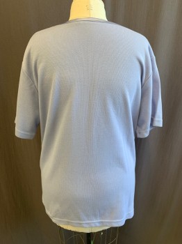 Womens, T-Shirt, SAG & HARBOR, Periwinkle Blue, Poly/Cotton, L, CN, Pullover, S/S, Ribbed