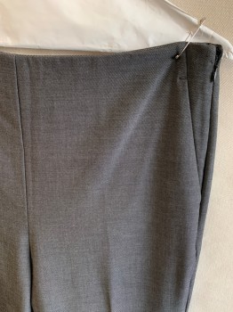 Womens, Slacks, ANN TAYLOR, Black, Lt Gray, Polyester, Rayon, 2 Color Weave, 8, Side Zipper, Invisible Zipper, 4 Pockets, Slim, Creased Front