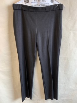 Womens, Slacks, THEORY, Charcoal Gray, Wool, Elastane, Solid, W31, 6, Side Zipper, Invisible Zipper, F.F, Creased Front