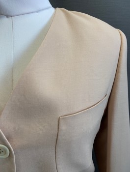 GUCCI, Camel Brown, Wool, Solid, Single Breasted, 1 Button, Shawl Lapel, 3 Pockets,