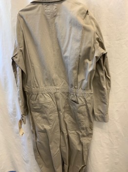 WALLS, Khaki Brown, Cotton, Solid, Zip Front, 2 Zip Pocket, 5 Pockets, Long Sleeves, Collar Attached,