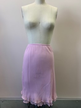 Womens, Suit, Skirt, BOBBIE BEE, Lt Pink, Beige, White, Acrylic, Polyester, 2 Color Weave, 4, F.F, Elastic Waist Band, Sheer, Double Layered, Flared Bottom