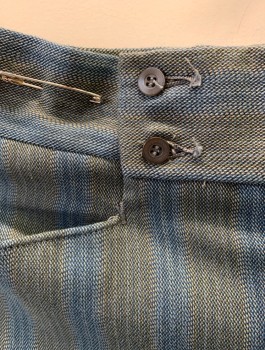 LEVI'S YOUNG MEN'S, Slate Blue, Gray, Poly/Cotton, Stripes - Vertical , Boot Cut, Wide Tab Waistband with 2 Buttons, 4 Pockets