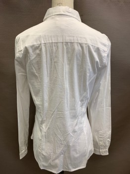 LEVI'S, White, Cotton, Solid, Button Front, C.A., L/S, 1 Pocket, Fitted