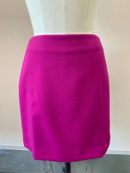 Womens, Skirt, Mini, LOFT, Magenta Purple, Polyester, Rayon, Solid, 6P, Zip Back, Self Stitch