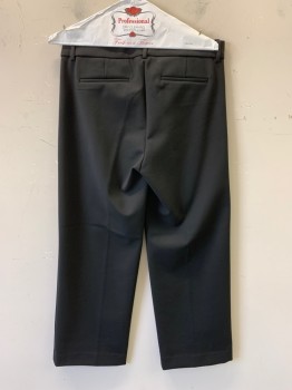 Womens, Casual Pants, J CREW, Black, Polyester, Viscose, Solid, 8T, F.F, Zip Front, Belt Loops