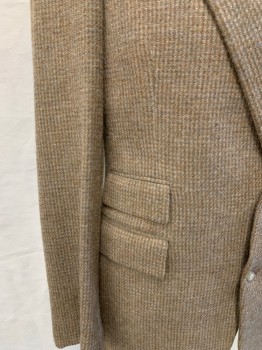 RALPH LAUREN, Camel Brown, Caramel Brown, Dusty Green, Wool, Check , Notched Lapel, 2 Buttons Single Breasted, 4 Pockets, Double Vents