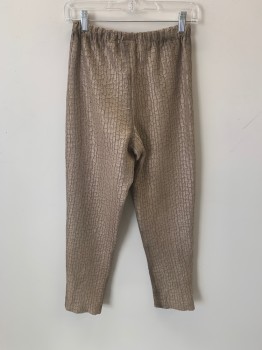 Womens, Sci-Fi/Fantasy Pants, NL, Taupe, Synthetic, Textured Fabric, W24, Elastic Waistband, Aged/Distressed,