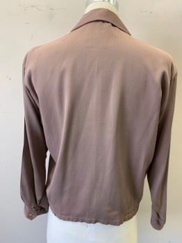 Mens, Jacket, CAMPUS, Dusty Purple, Cotton, Solid, 38, Zip Front, 2 Pockets, 2 Buttons at Cuffs,