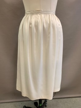 Womens, Skirt, N/L, Beige, Polyester, Solid, W:29, Chiffon, Knee Length, Gathered into 1" Wide Waistband