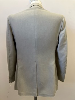 Mens, Jacket, WITTY BROTHERS, 42R, Beige, Solid, C.A., Notched Lapel, SB. 3 Pockets, Back Vent
