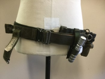 MTO, Olive Green, Lt Olive Grn, Black, Nylon, Synthetic, Heavy Duty Utility Belt, Quick Release Buckle, Mens, Adjustable
