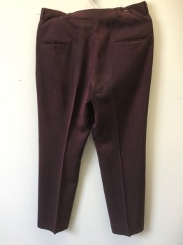 Mens, Pants, N/L, Red, Black, Rayon, Cotton, 2 Color Weave, 31/31, Pleated Front, 4 Pockets, Button Tab,