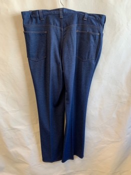 Mens, Jeans, LEVI'S, Denim Blue, Polyester, 44/30, Top Pockets, Zip Front, F.F,  2 Back Patch Pockets