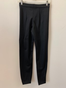Womens, Sci-Fi/Fantasy Pants, NO LABEL, Black, Polyester, Cotton, Zig-Zag , 26/30, F.F, Black Vertical Front Piping, Zip Front,