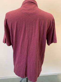 GOOD THREADS, Red Burgundy, Cotton, Solid, S/S, Front Pocket