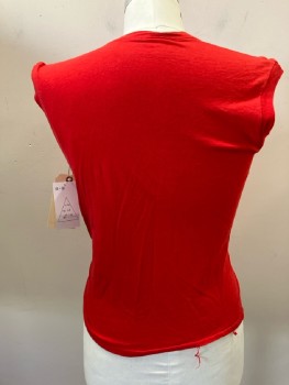 FRUIT OF THE LOOM, Red Cotton Muscle T, CN, 1 Pckt,