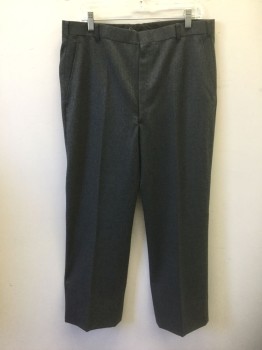 Mens, Suit, Pants, DORMAN WINTHROP, Gray, Lt Gray, Wool, Stripes - Pin, Ins:29, W:36, Gray with Light Gray Pinstripe, Flat Front, Zip Fly, 4 Pockets, Straight Leg