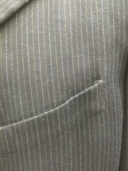 MTO, Navy Blue, Gray, Dk Gray, Wool, Stripes, Button Front, 3 Pockets, Notched Lapel, Single Breasted,
