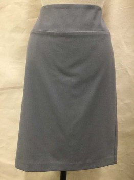 Womens, Skirt, Knee Length, Ellen Tracy, Gray, Polyester, Rayon, Solid, 10, 3" Wide Waistband, Knee Length, Invisible Zipper At Center Back, Slit At Center Back Hem. Straight Fit