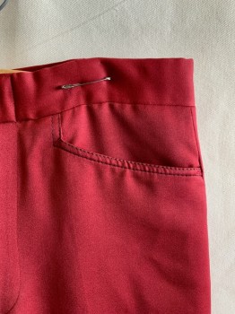 NO LABEL, Burnt Orange, Polyester, Top Pockets, Zip Front, 2 Welt Pockets, Black Stitching on Pockets