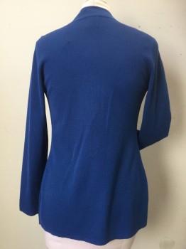 ANN KLEIN, Primary Blue, Cotton, Synthetic, Solid, No Closures, 2 Pockets with Button Detail