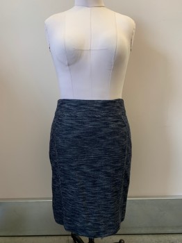 CLASSIQUES ENTIER, Gray, Dk Gray, Cotton, Spandex, Heathered, F.F, Back Zip, Back Slit
