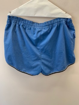 JOCKEY, Baby Blue, Cotton, Athletic, Black Trim, White Piping, Elastic Waist, 1 Pckt, *Stained