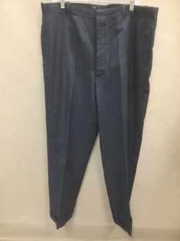MTO, Navy Blue, Gray, Dk Gray, Wool, Stripes, Flat Front, Button Fly, 2 Welt Pocket,