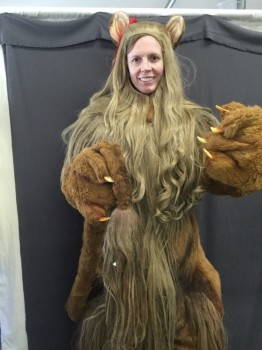 COWARDLY LION MTO, Brown, Orange, Faux Fur, Solid, COWARDLY LION BODY: Orange Brown with Dark Brown, Blonde Hair on Front and Tail