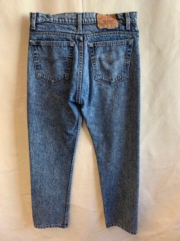 Mens, Jeans, LEVI'S , Blue, Cotton, Solid, Stone Washed, 31/30, Denim Twill, Flat Front, 5 Pckts, Zip Fly, Straight Leg,