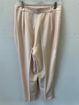 Womens, Pants, TATTOO, Lt Pink, Polyester, Solid, W: 30, Pleated Front, 2 Welt Pockets, Side Zipper, Belt Loops,