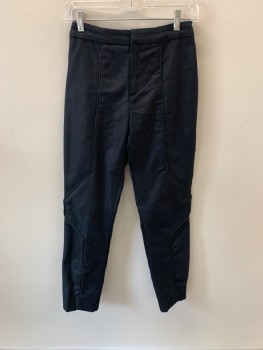 Womens, Sci-Fi/Fantasy Pants, NL, Midnight Blue, Polyester, I27.5, W26, High Waist, Zip Front, Glitter Piping
