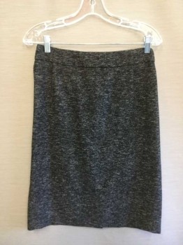 Womens, Suit, Skirt, THEORY, Black, White, Cotton, Wool, Heathered, 6, Pencil, Waistband, Slit Center Back,