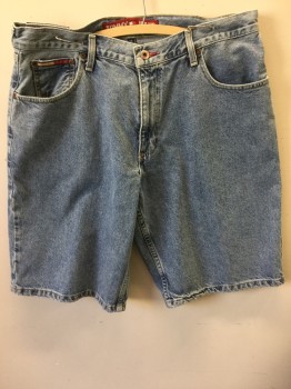 Mens, Shorts, TOMMY JEANS, Blue, Cotton, Solid, 36, Jean Shorts, Straight Letg, Zip Fly, 5 Pockets, Belt Loops