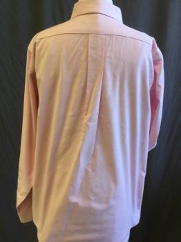 BROOKS BROS, Lt Pink, Solid, Boys,  Long Sleeves, Button Front, Button Down Collar Attached, 1 Pocket, ,
