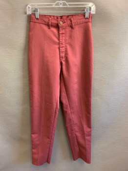 CARRERA CASUALS, Raspberry Pink, Cotton, Solid, F.F, Zip Front, Belt Loops,