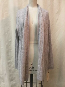 BLOOMINGDALES, Heather Gray, Cashmere, Cable Knit, Heather Gray, Cable Knit,