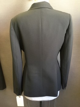 Womens, Suit, Jacket, ANNE KLEIN, Moss Green, Polyester, Solid, 4, 3 Buttons,  Single Breasted, Notched Lapel, 2 Pockets,