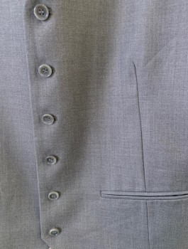 PORTO FILO, Gray, Wool, Solid, 6 Button, 2 Pocket