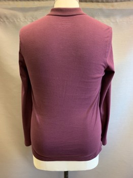 KENNETH COLE, Red Burgundy, Poly/Cotton, C.A.,1/4  Zip Front, L/S
