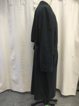 Mens, Coat, Trenchcoat, JOSEPH AND FEISS, Midnight Blue, Acrylic, Wool, Solid, TALL, 52, Single Breasted with Concealed Button closure, Spread Collar, 2 Side Entry Pockets, Long Sleeves, Back Gun Flap, Back Vent, Belted Cuffs, Belted Waist, Below the Knee Length, Removable Liner