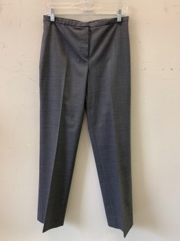 Elie Tahari, Charcoal Gray, Polyester, Heathered, F.F, Zip Front,