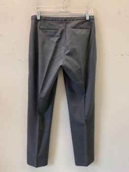 Womens, Suit, Pants, Elie Tahari, Charcoal Gray, Polyester, Heathered, 6, F.F, Zip Front,