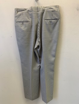 Mens, Pants, NL, Dusty Black, Gray, White, Cotton, Check , 30, 34, 4 Pockets, Belt Loops, Zip Fly